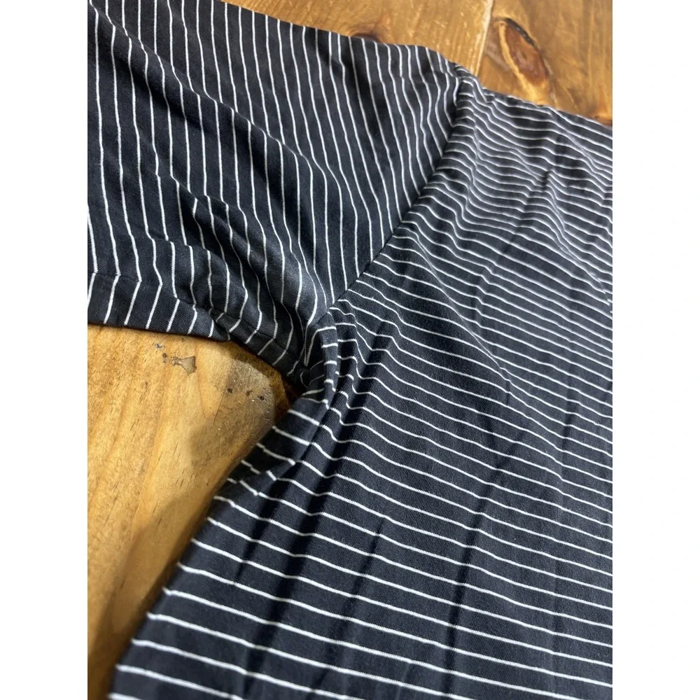 Polo by Ralph Lauren Men's Black & White Striped Crew Neck T-Shirt Size L